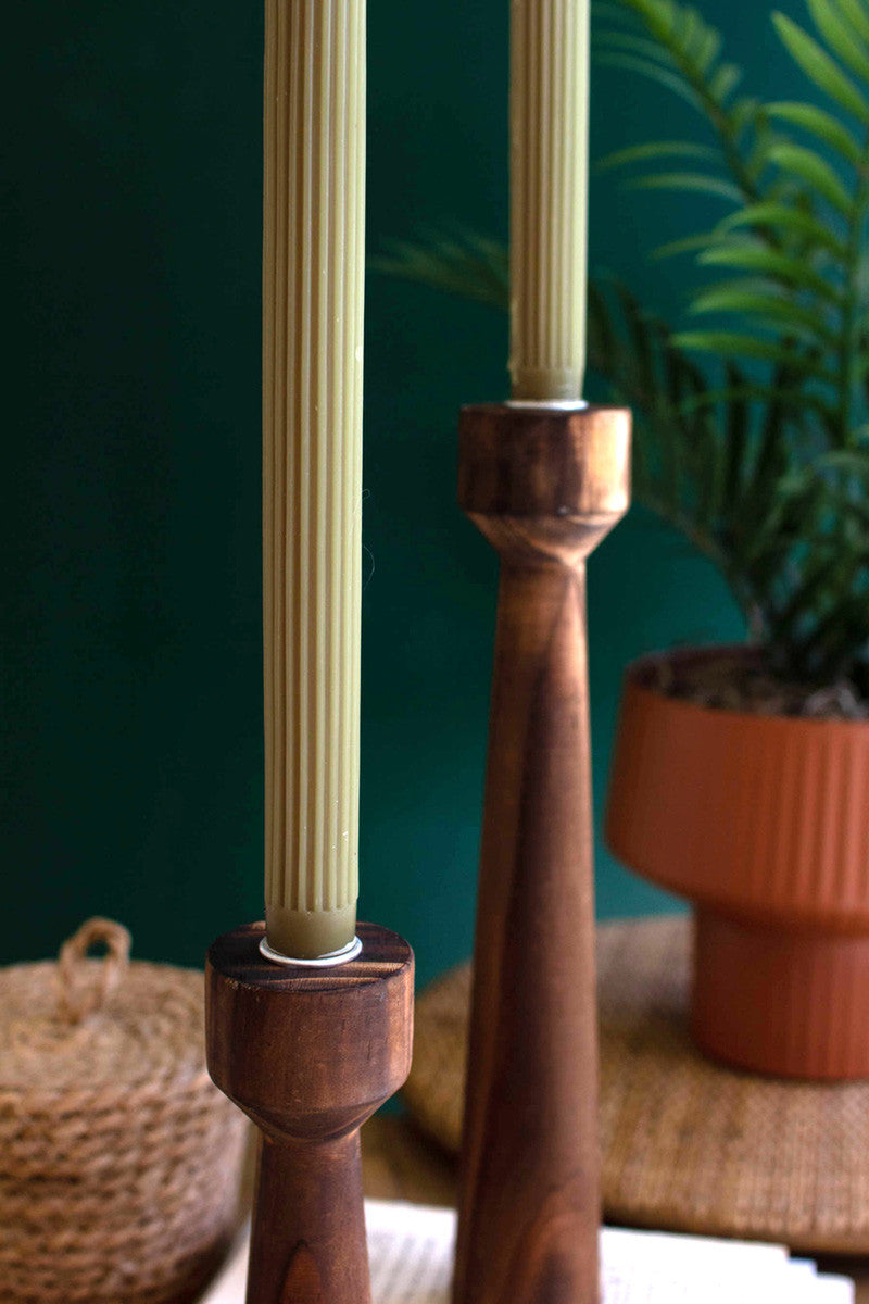 Black Walnut Candle Holders (Set of 2)