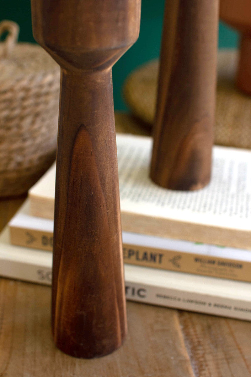 Black Walnut Candle Holders (Set of 2)