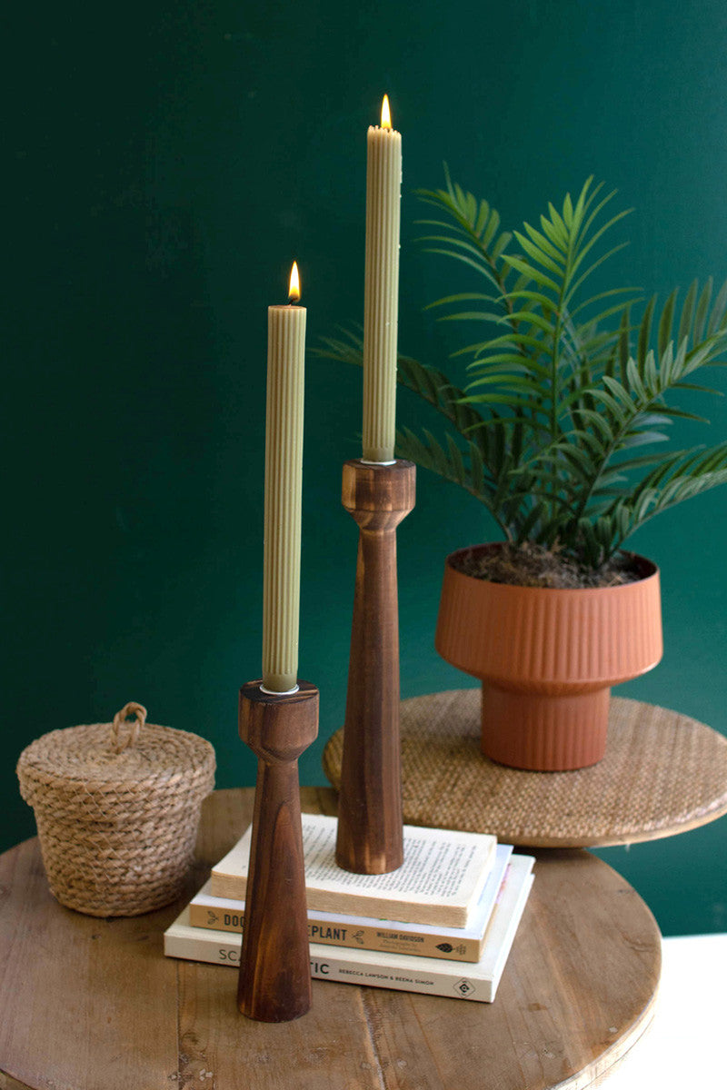 Black Walnut Candle Holders (Set of 2)